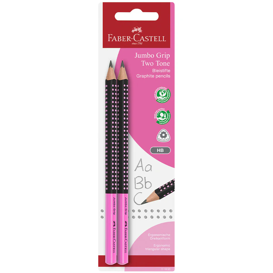 Faber-Castell Jumbo Grip Two Tone Graphite Pencil Set of 2
