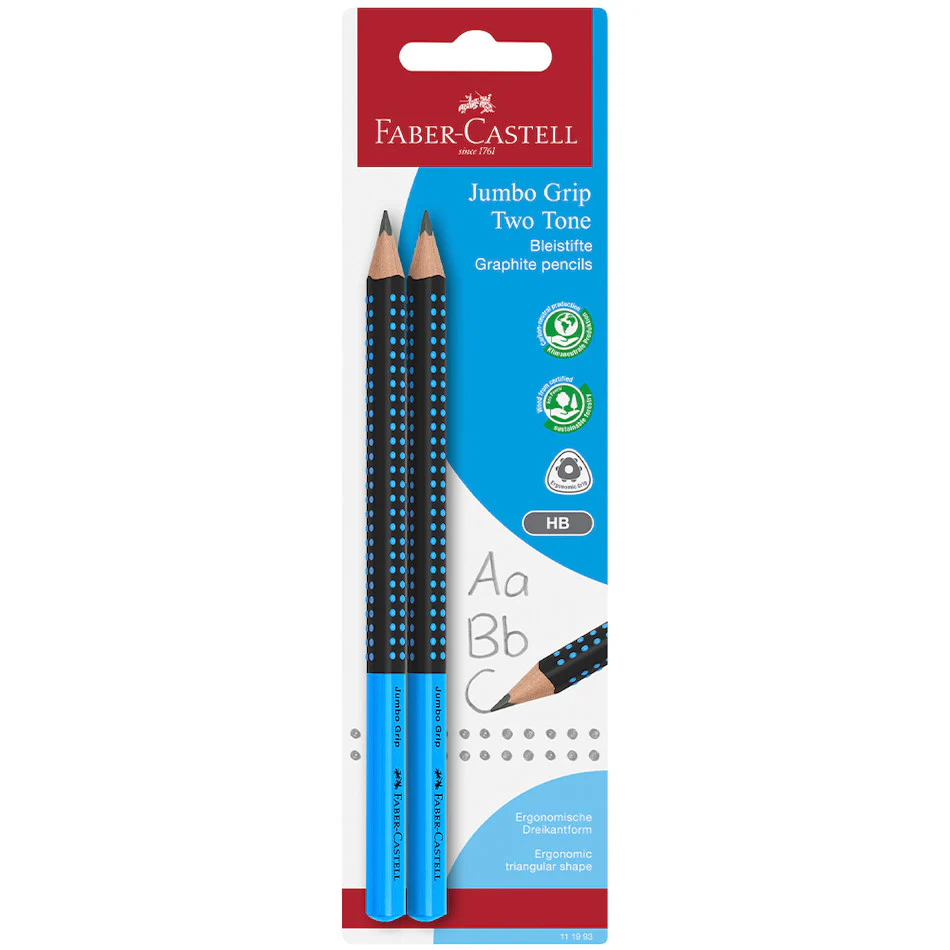 Faber-Castell Jumbo Grip Two Tone Graphite Pencil Set of 2 - Image 3