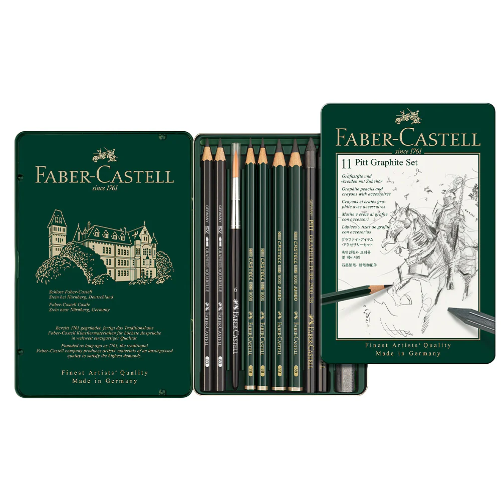 Faber-Castell Pitt Monochrome Graphite Set Small - Image 3