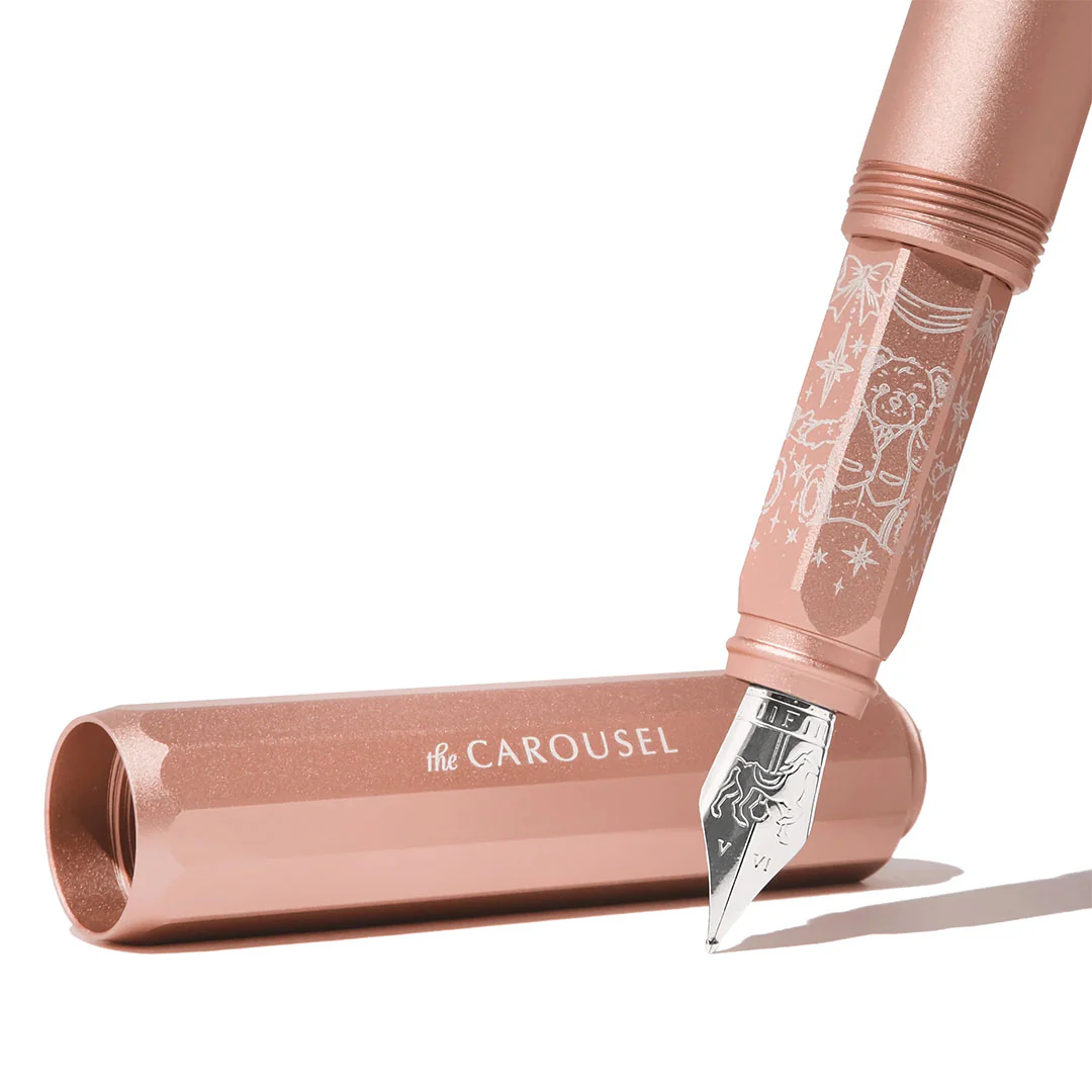 Ferris Wheel Press Aluminium Carousel Fountain Pen Rose Petal Plush - Image 2