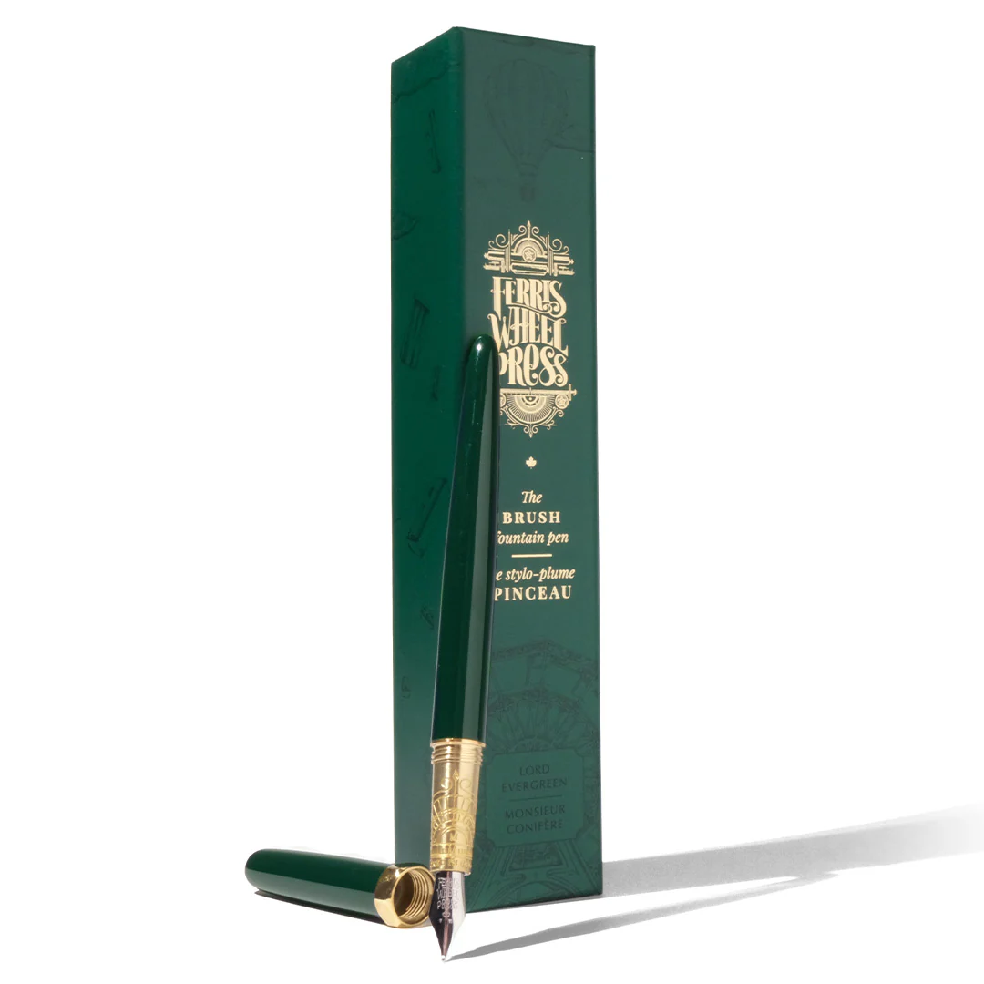 Ferris Wheel Press Brush Fountain Pen Lord Evergreen - Image 3