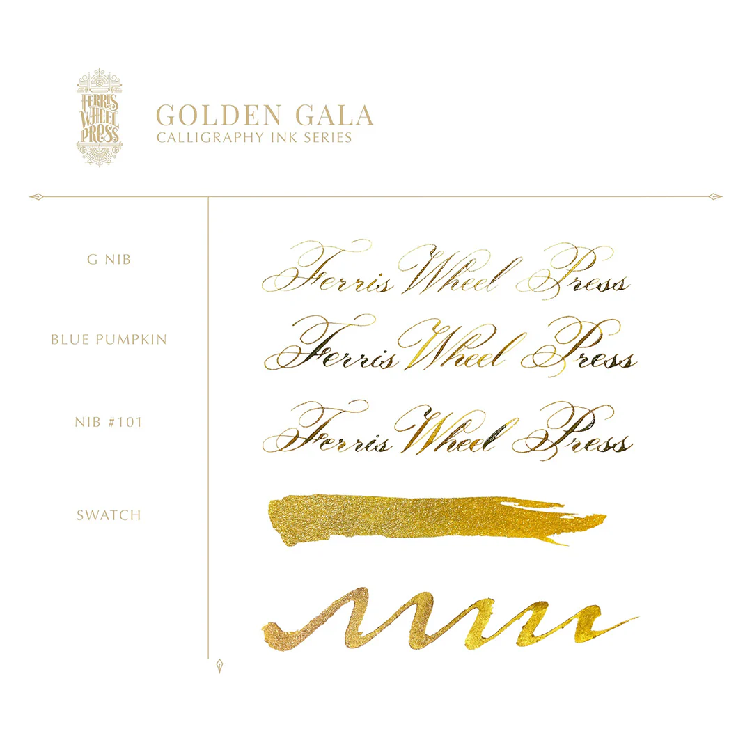 Ferris Wheel Press Calligraphy Ink 28ml Golden Gala - Image 3