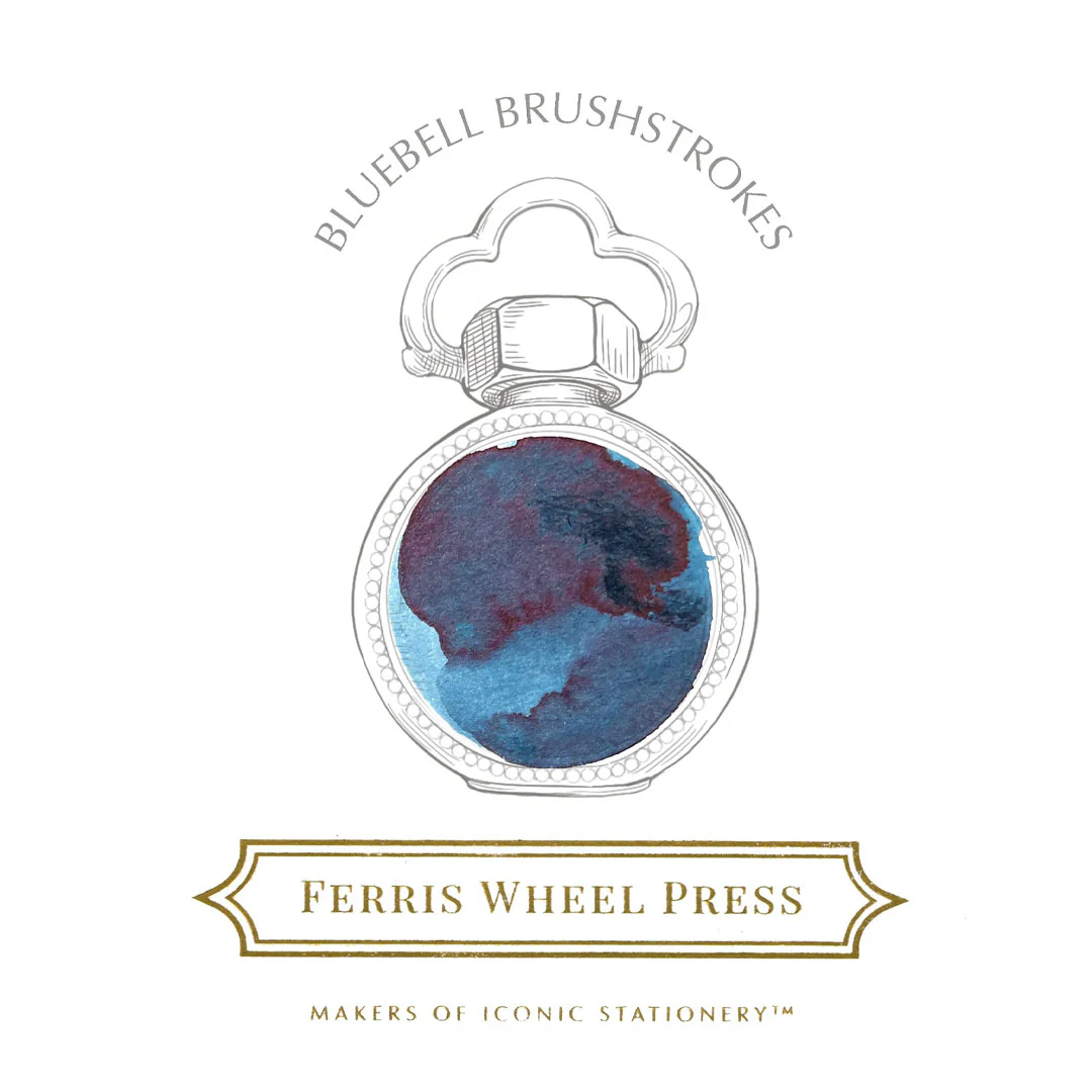 Ferris Wheel Press Everyday Fountain Pen Ink 10ml Bluebell Brushstrokes - Image 2