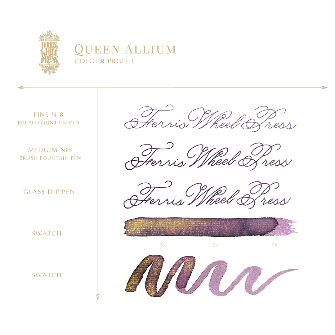 Ferris Wheel Press Fountain Pen Ink 38ml Queen Allium - Image 2