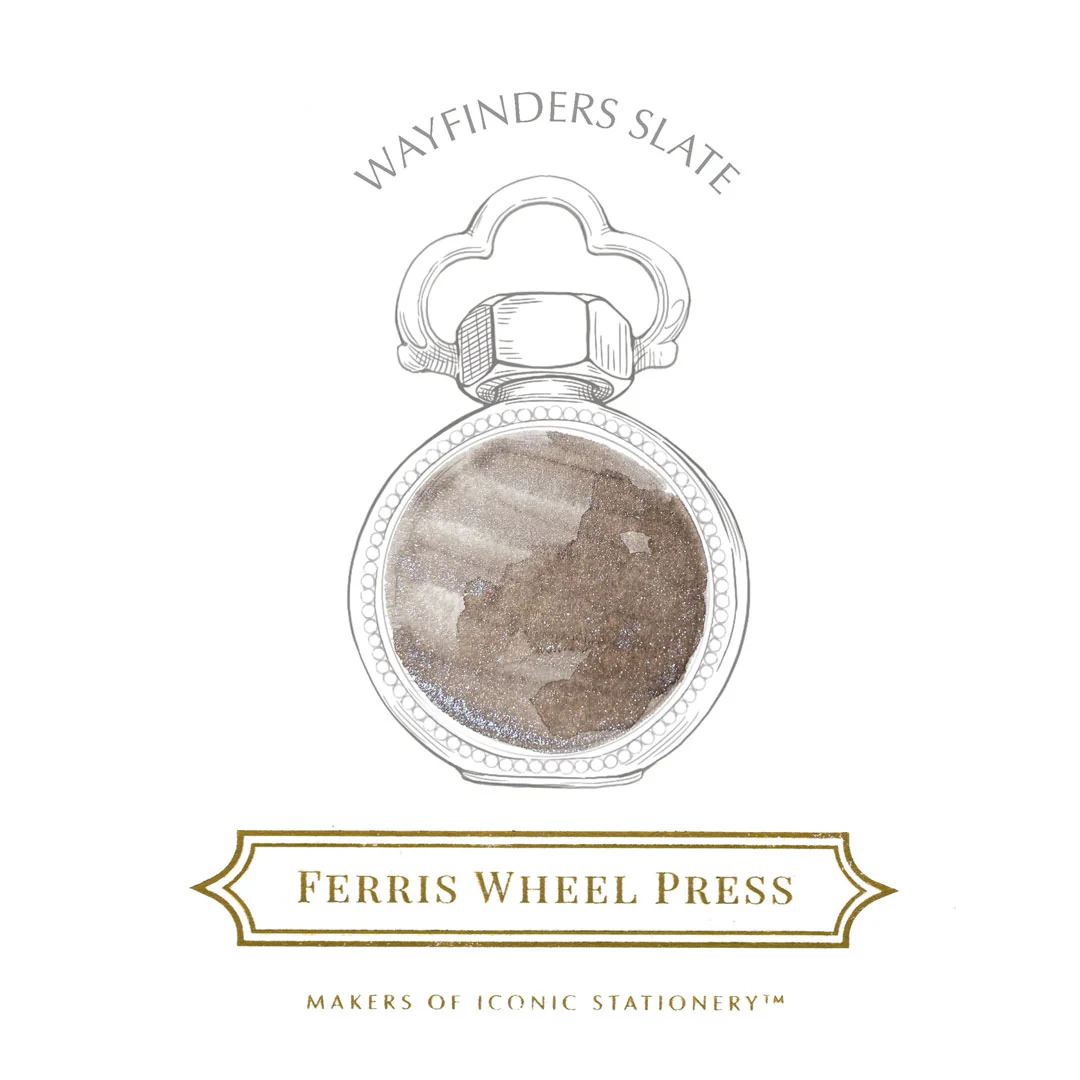 Ferris Wheel Press Fountain Pen Ink 38ml Wayfinders Slate - Image 2