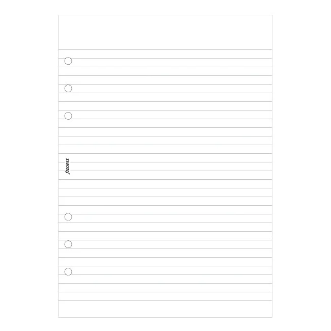Filofax Notepad Ruled White