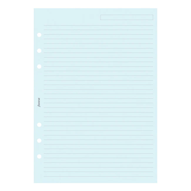 Filofax Notepaper Ruled Blue