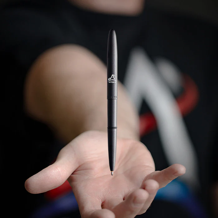 Fisher Space Pen Bullet Pressurised Ballpoint Pen Matt Black with Artemis Logo - Image 2
