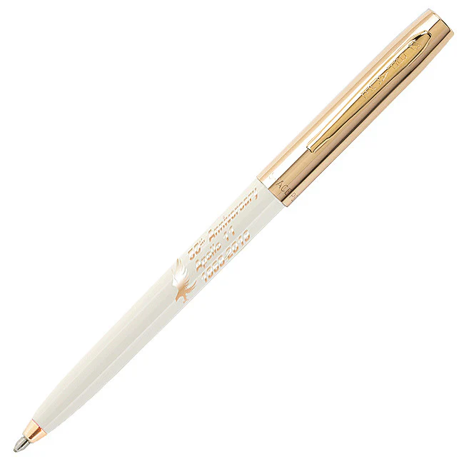 Fisher Space Pen Cap-O-Matic Apollo 11 50th Anniversary Pressurised Ballpoint Pen White and Gold
