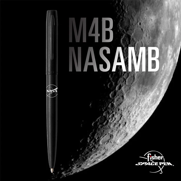 Fisher Space Pen Cap-O-Matic Ballpoint Pen Matte Black with NASA Meatball Logo - Image 3