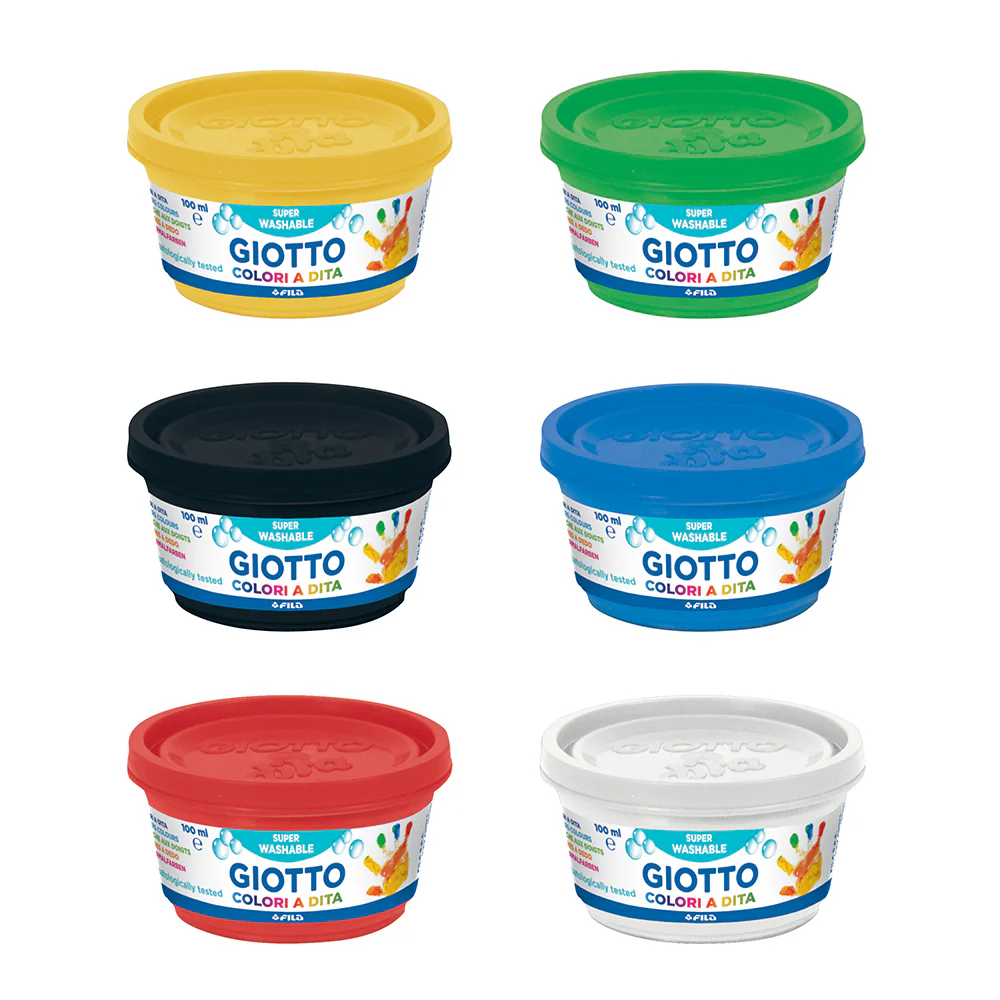 Giotto Finger Paint Set of 6 100ml - Image 2