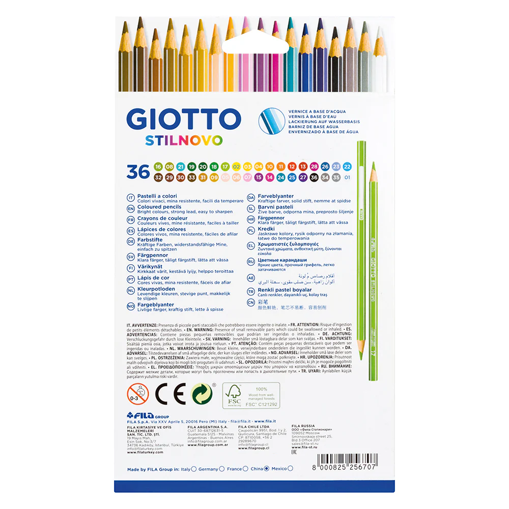 Giotto Stilnovo Coloured Pencils  Set of 36 - Image 2