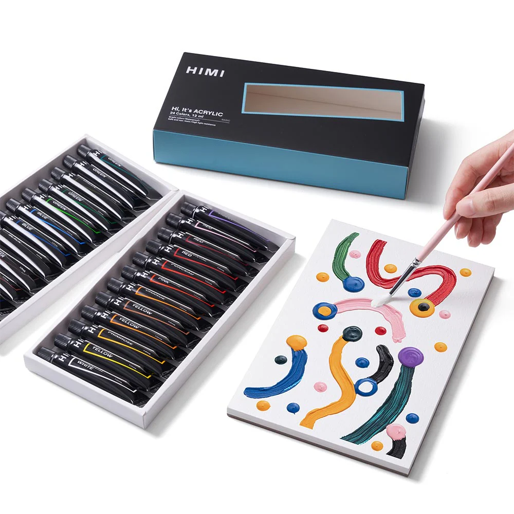 HIMI Tube Acrylic Set of 24 Colours 12ml - Image 3