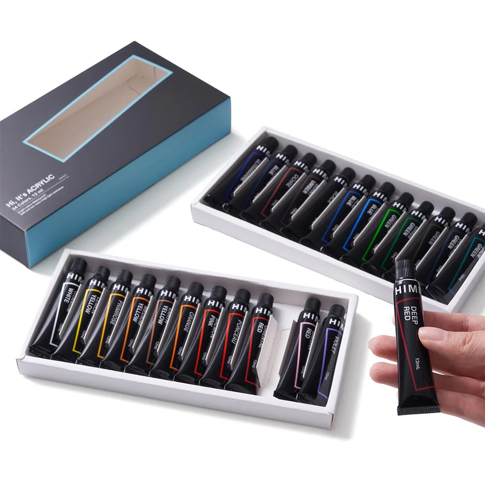 HIMI Tube Acrylic Set of 24 Colours 12ml - Image 4