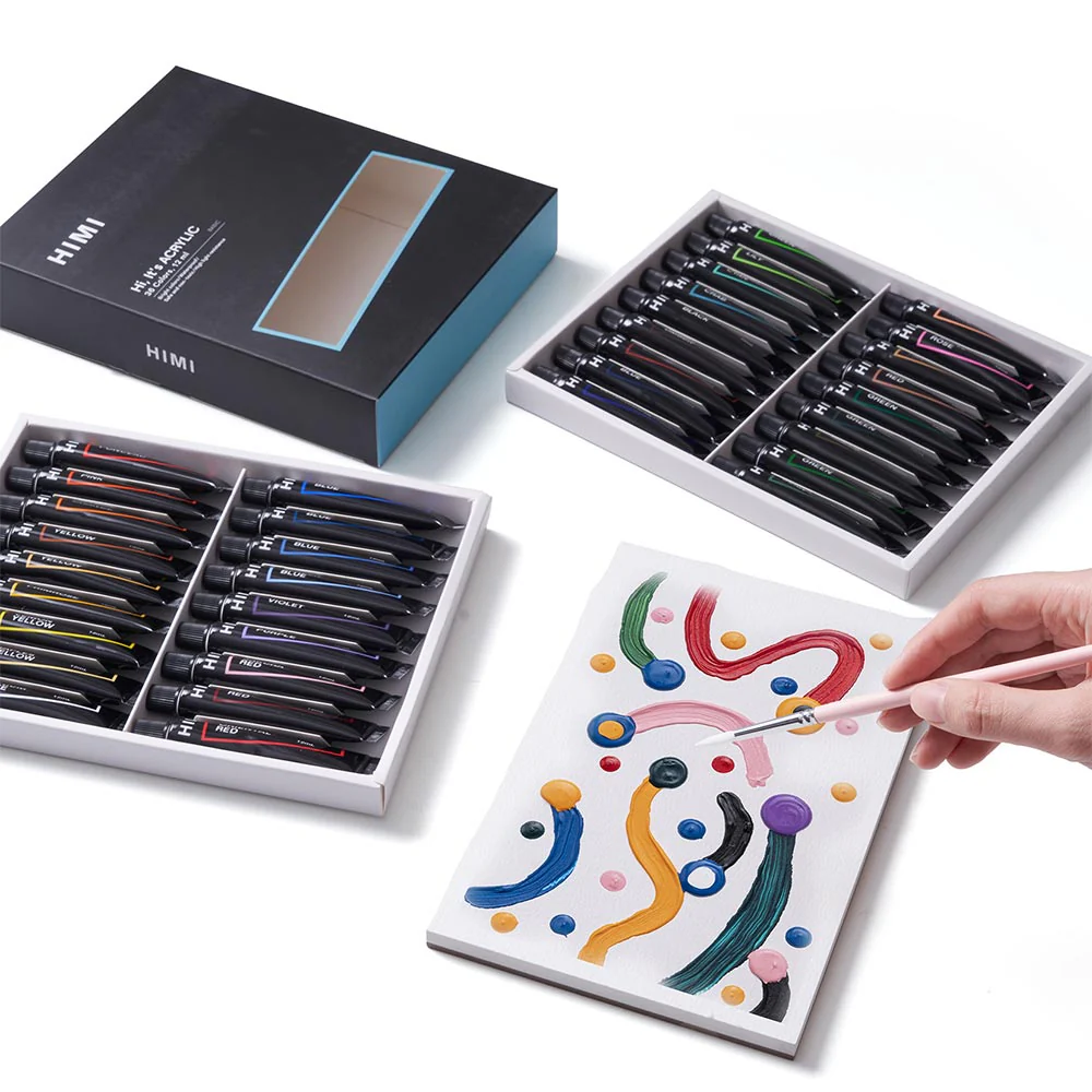 HIMI Tube Acrylic Set of 36 Colours 12ml - Image 3