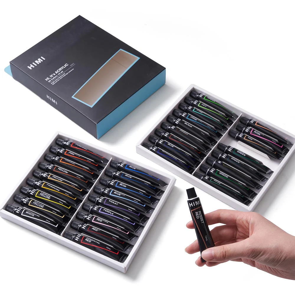 HIMI Tube Acrylic Set of 36 Colours 12ml - Image 4