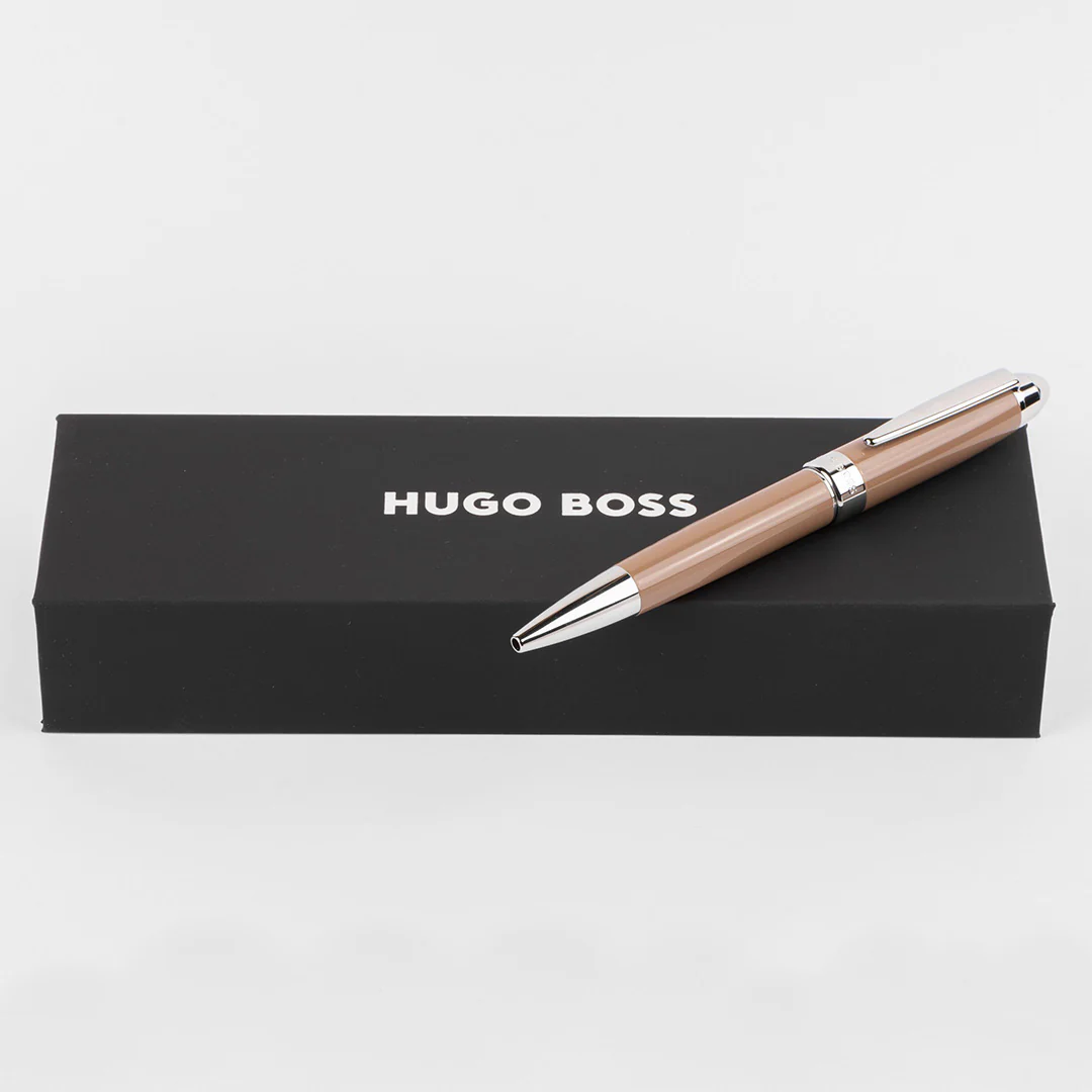 Hugo Boss Ballpoint Pen Icon Camel/Chrome - Image 2