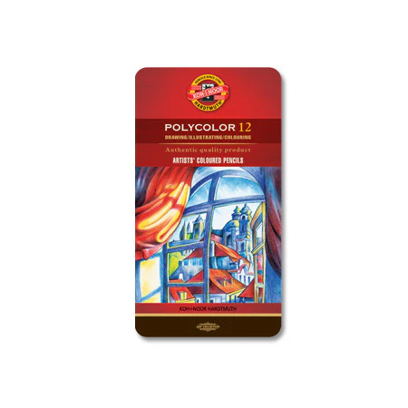 Koh-I-Noor Polycolor Art Pencil 3800 Tin of 12
