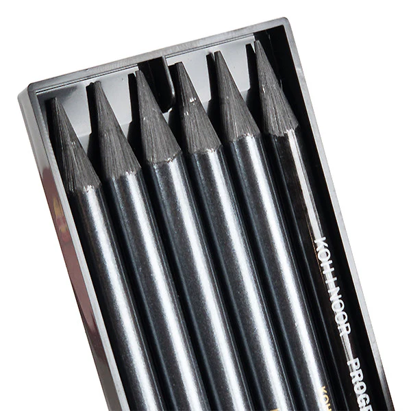 Koh-I-Noor Progresso Woodless Graphite Pencil Set of 6 - Image 3
