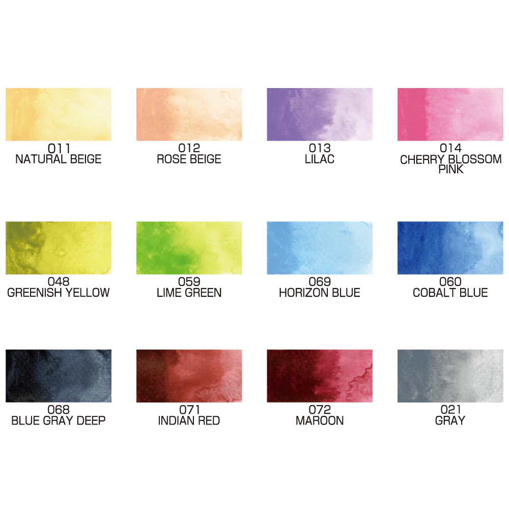 Kuretake Gansai Tambi Watercolour Paint Set of 12 - Image 2