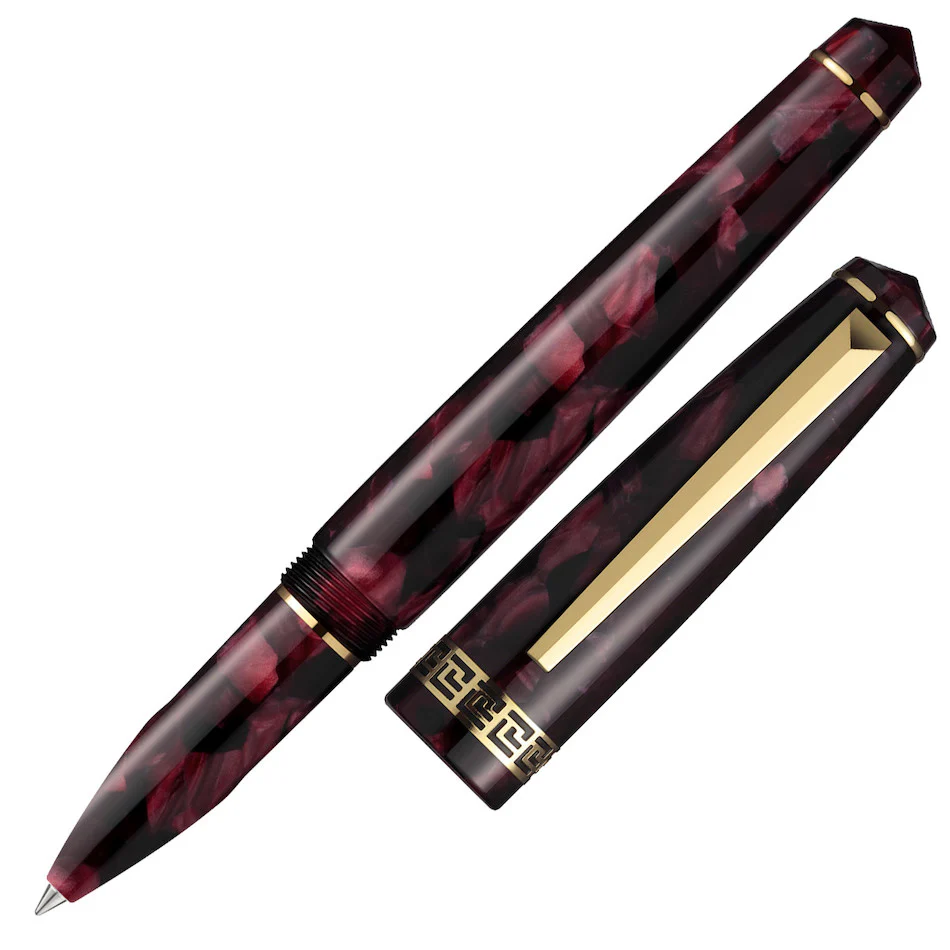 Laban Rosa Rollerball Pen Burgundy Marble