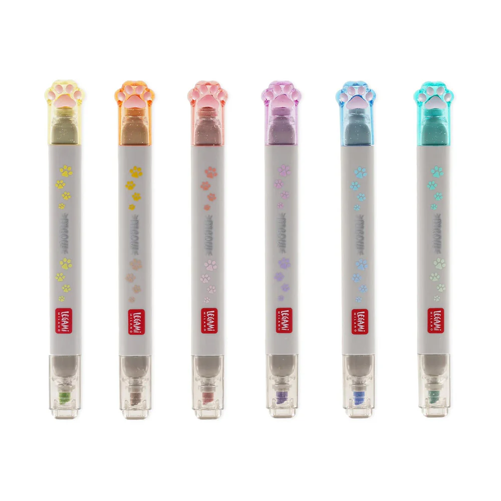 Legami 6 Dual-tip Highlighters Kitty - Image 4