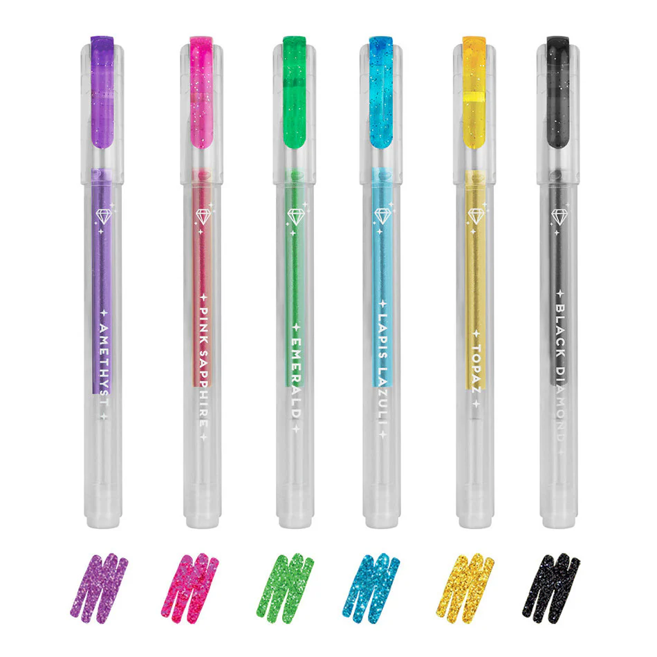 Legami Glitter Gel Pen Set of 6 Shine Like A Diamond - Image 2