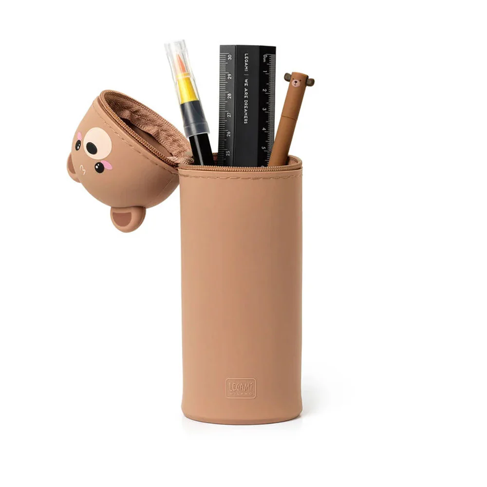 Legami Kawaii 2-in-1 Soft Silicone Pencil Case Teddy Bear - Image 2