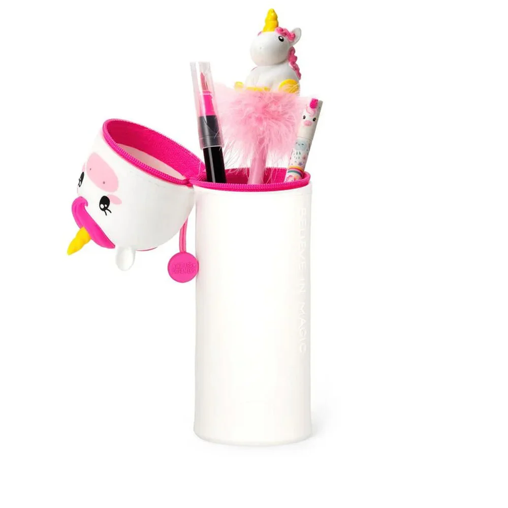 Legami Kawaii 2-in-1 Soft Silicone Pencil Case Unicorn - Image 2