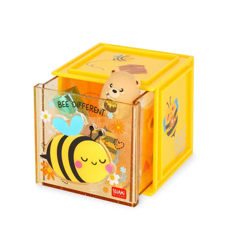 Legami Cutie Cube Stackable Organiser Bee - Image 3