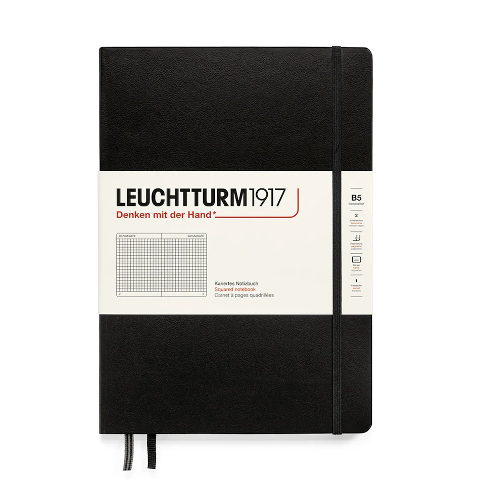 LEUCHTTURM1917 Hardcover Notebook B5 Black - Image 3