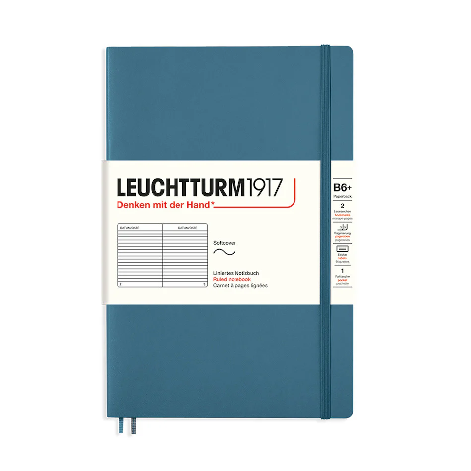 LEUCHTTURM1917 Softcover Notebook B6+ Stone Blue - Image 2