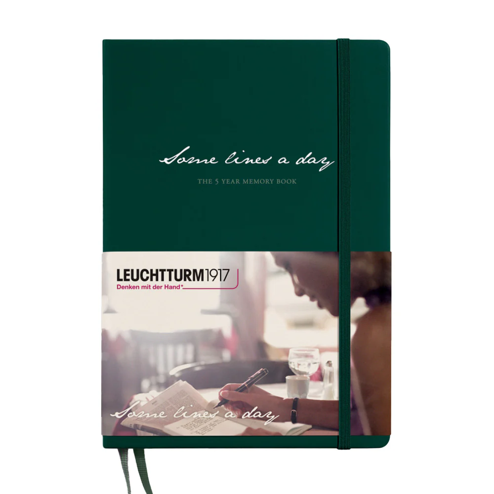 LEUCHTTURM1917 Some Lines A Day Five Year Memory Book Forest Green