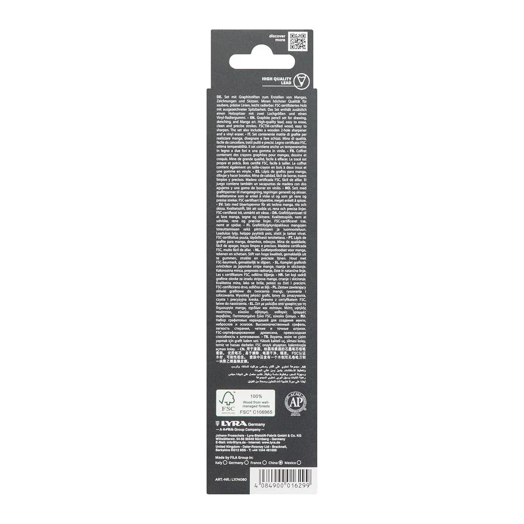 Lyra Graduate Manga Graphite Pencil Set of 6 - Image 3