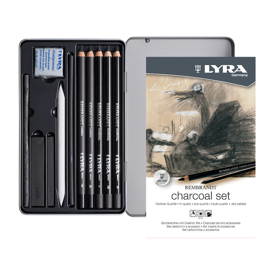 LYRA Rembrandt Charcoal Set in Metal Box