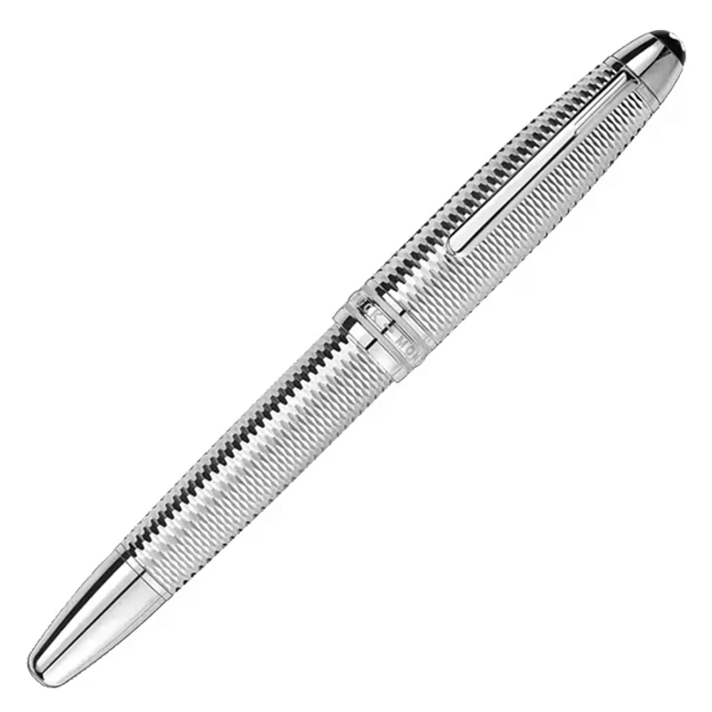 Montblanc Meisterstuck Solitaire LeGrand Fountain Pen Geometry Platinum - Image 4