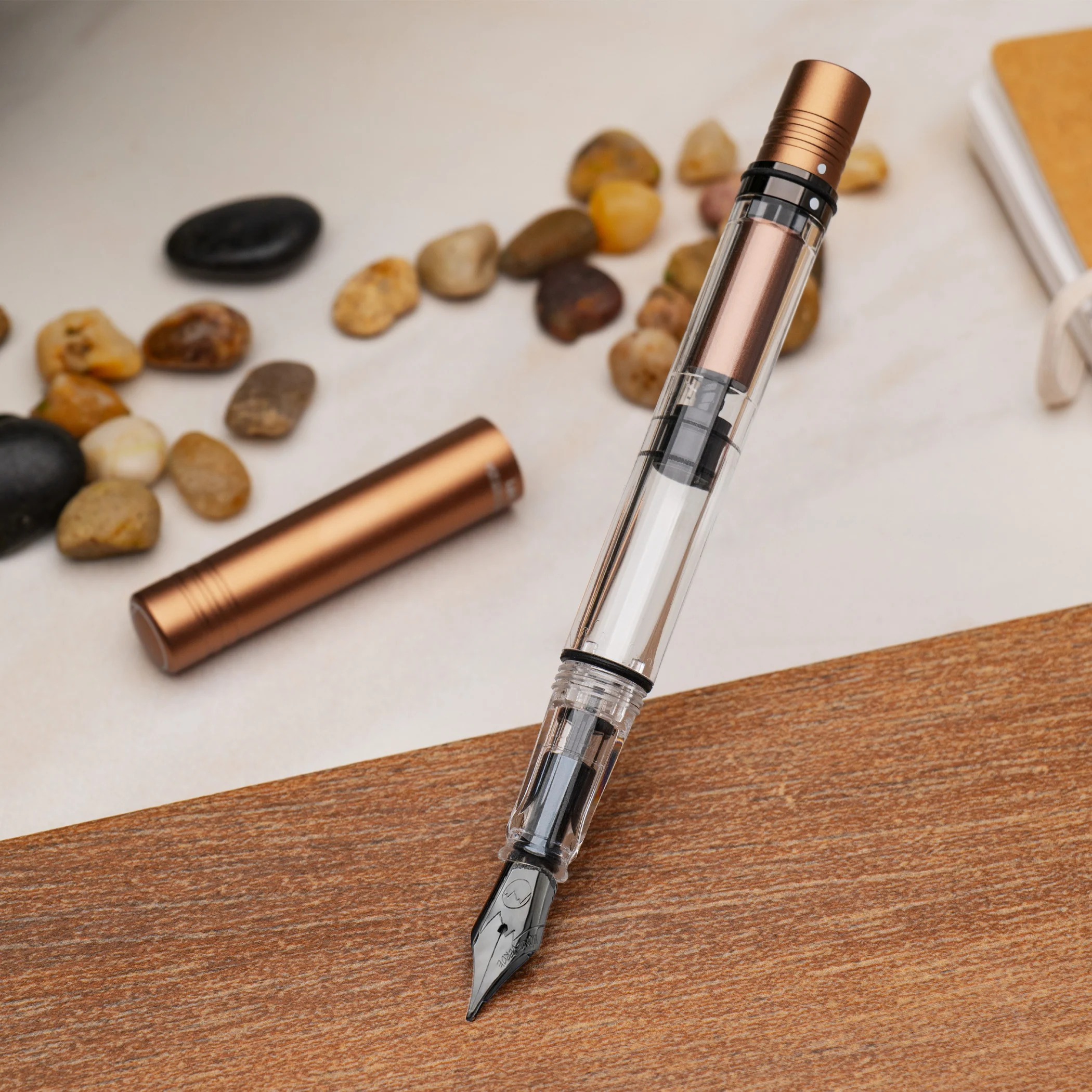 Monteverde MP1 Piston Filling Fountain Pen Mocha Mousse - Image 3