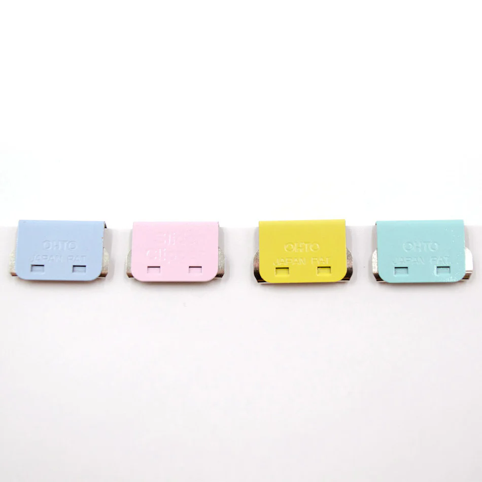 OHTO Slide Clipper Mini Clips Assorted Set of 9 Pastel Colours - Image 4