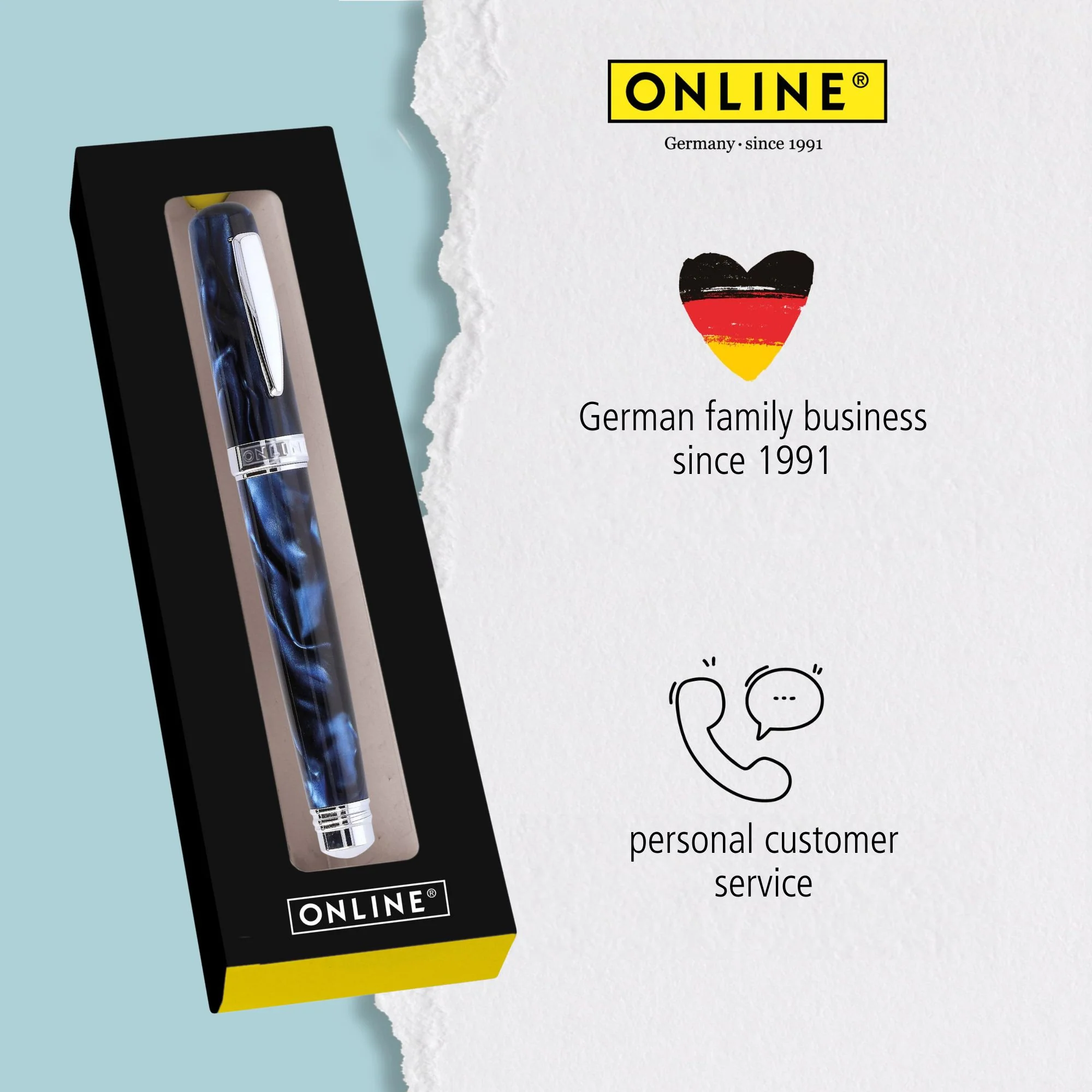 ONLINE Bohemian Art Fountain Pen Blue - Image 4