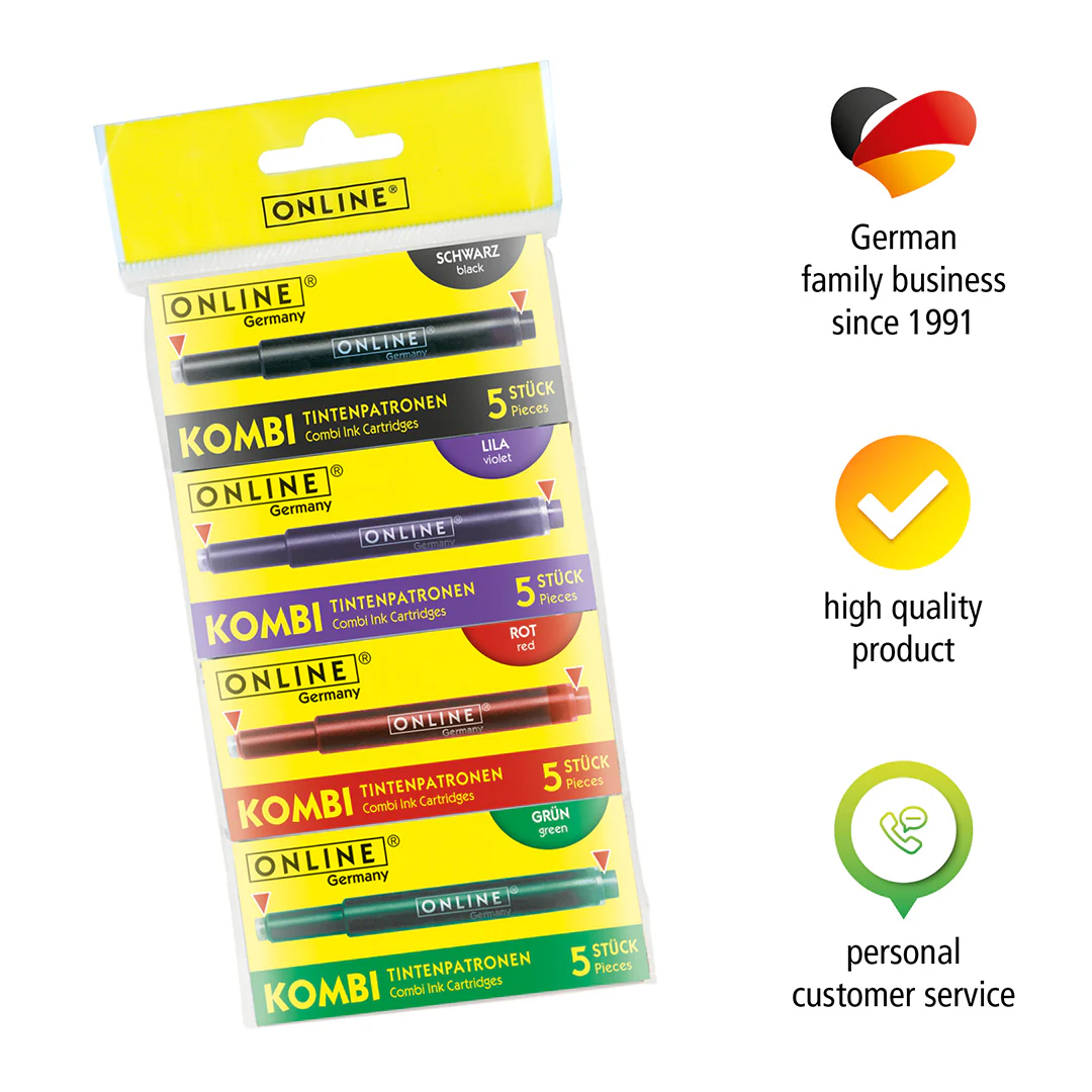 ONLINE Combi Ink Cartridges Set of 4 packs Assorted Colours - Image 2