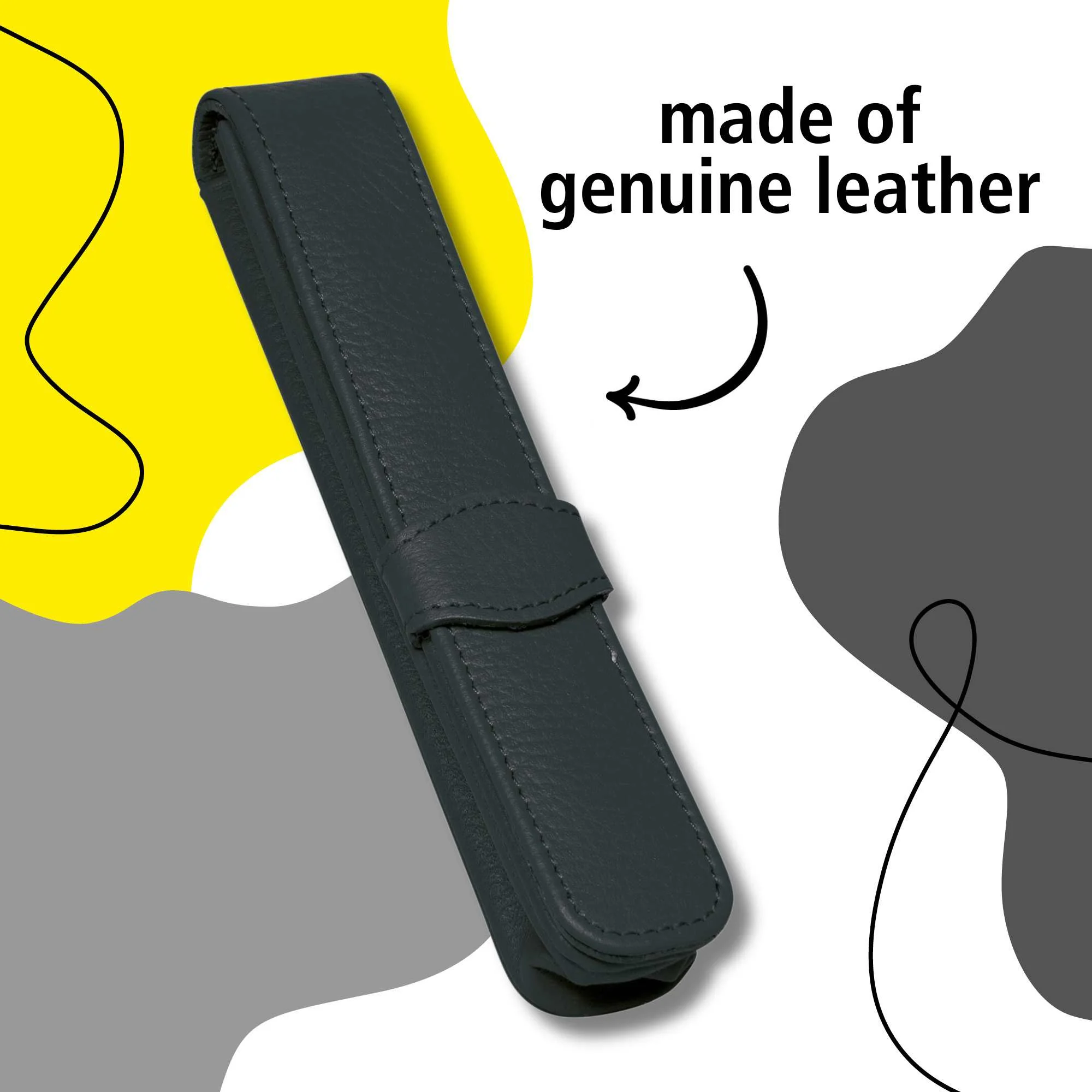 ONLINE Octopen Aluminum Ballpoint and Leather Case Gift Set Grey - Image 3