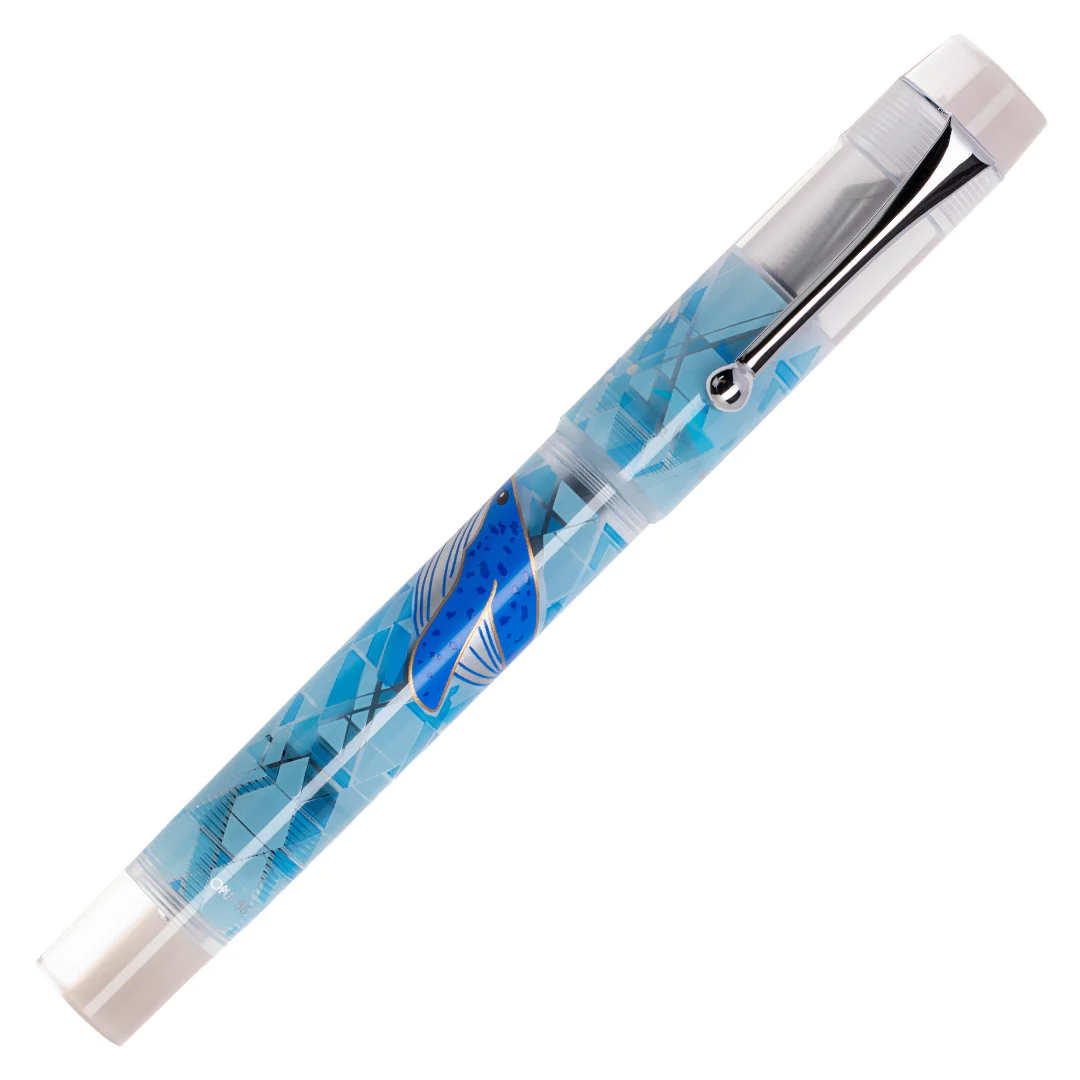 Opus 88 Demonstrator Eye Dropper Fountain Pen Limited Edition Ocean Blue Whale - Image 4