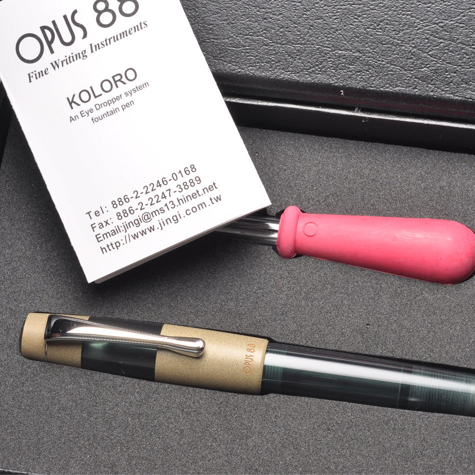 Opus 88 Koloro Eye Dropper Fountain Pen Teal - Image 2