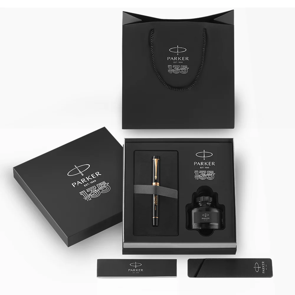 Parker Duofold 135th Anniversary Centennial Fountain Pen Black with Gold Trim - Image 6