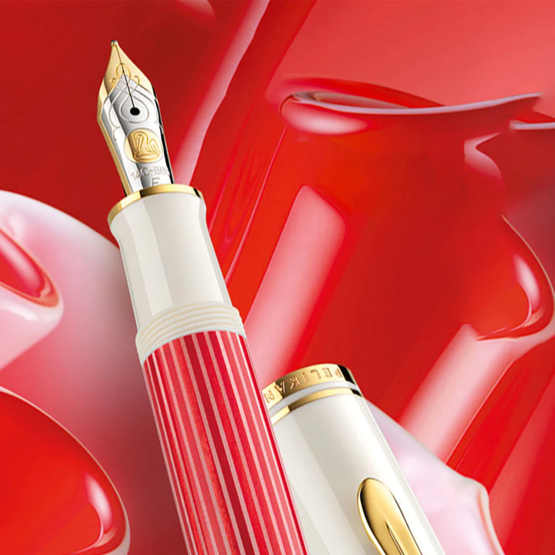 Pelikan Souveran M600 Fountain Pen Red-White - Image 2