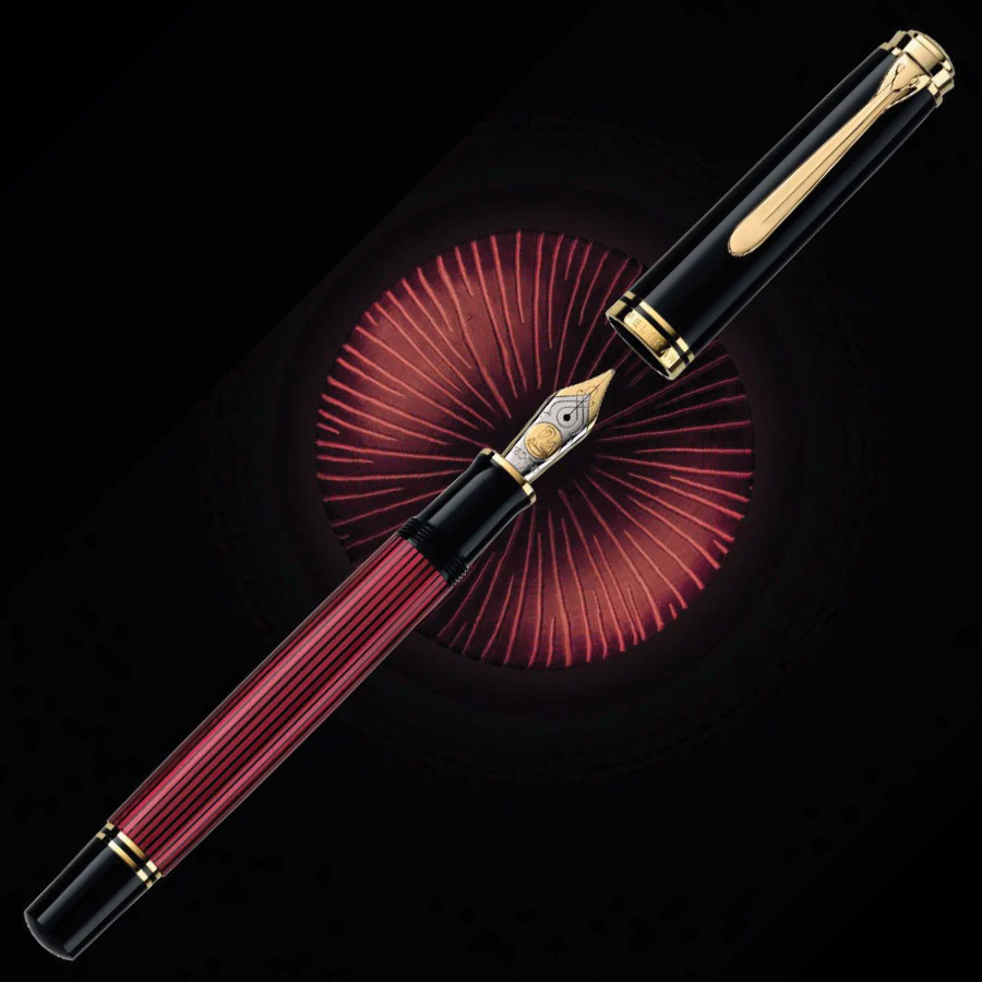 Pelikan Souveran M800 Fountain Pen Black / Red - Image 2