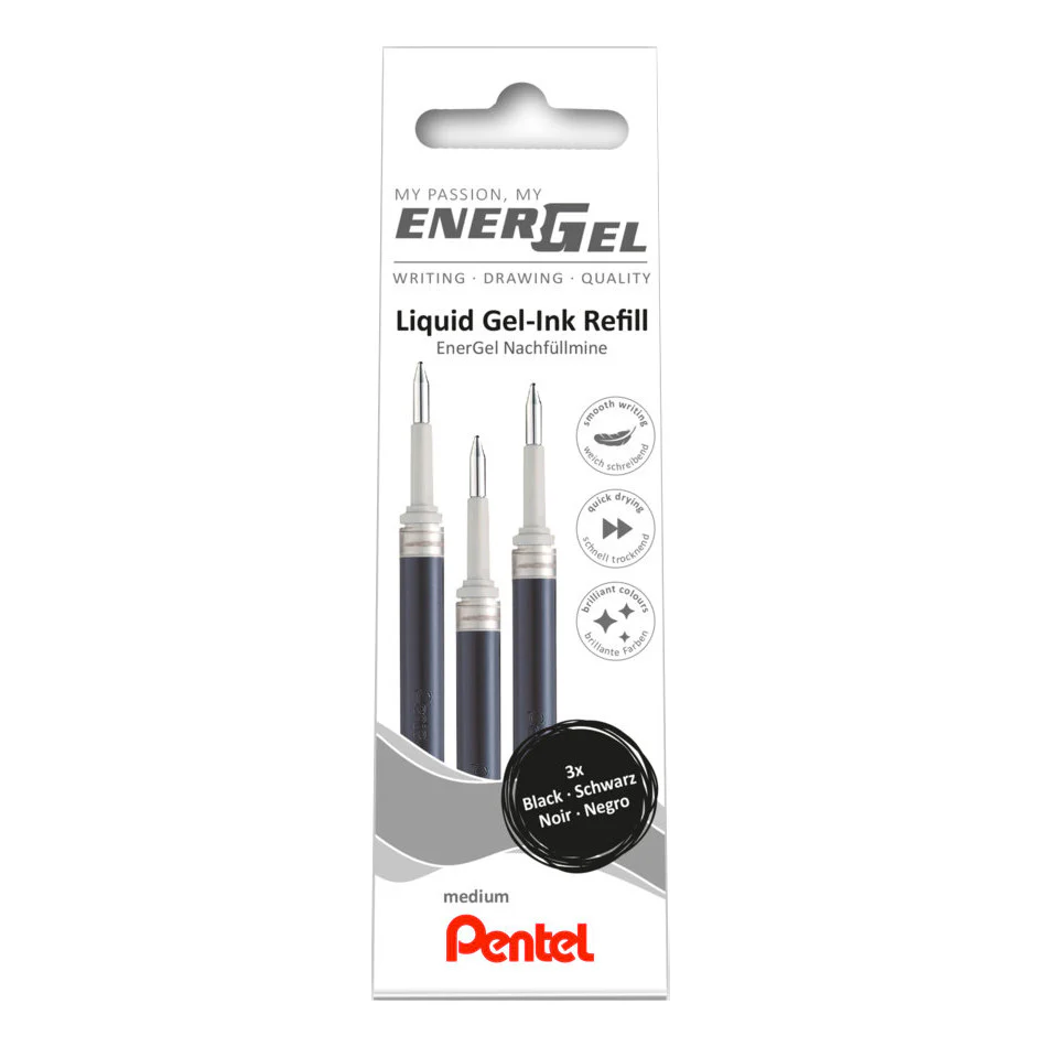 Pentel Energel Refill Wallet Set of 3