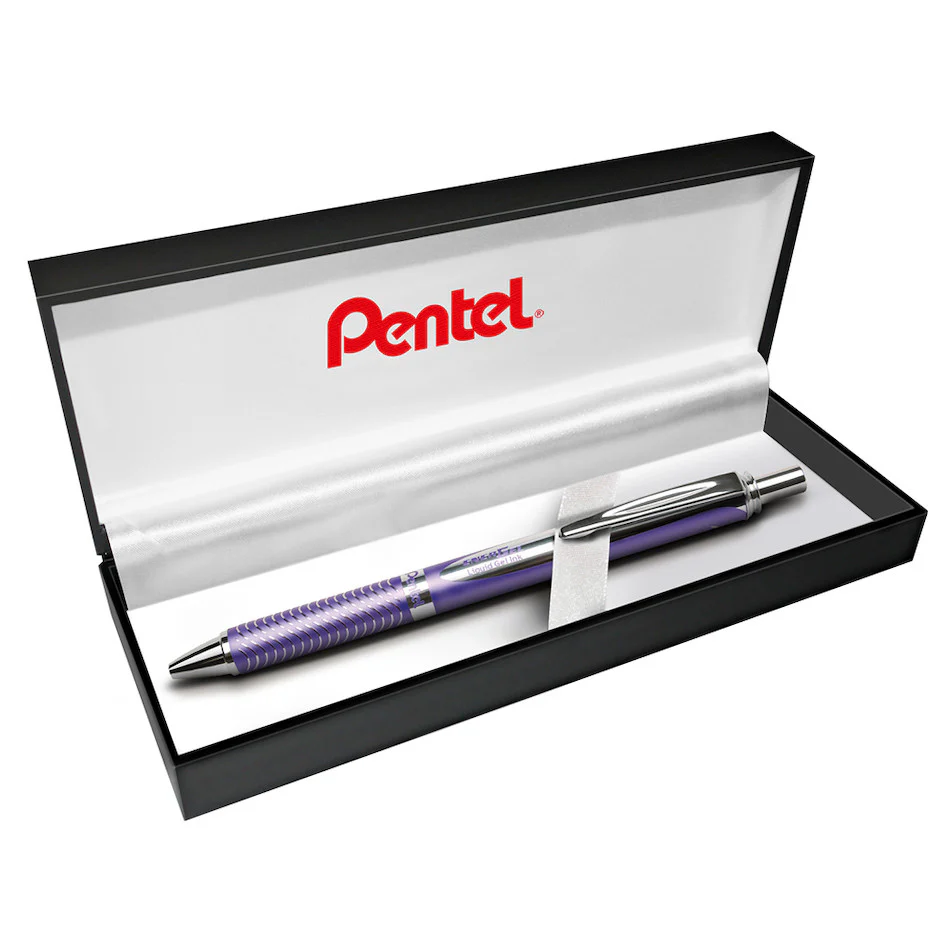 Pentel EnerGel Sterling Gel Rollerball Pen Violet with Gift Box