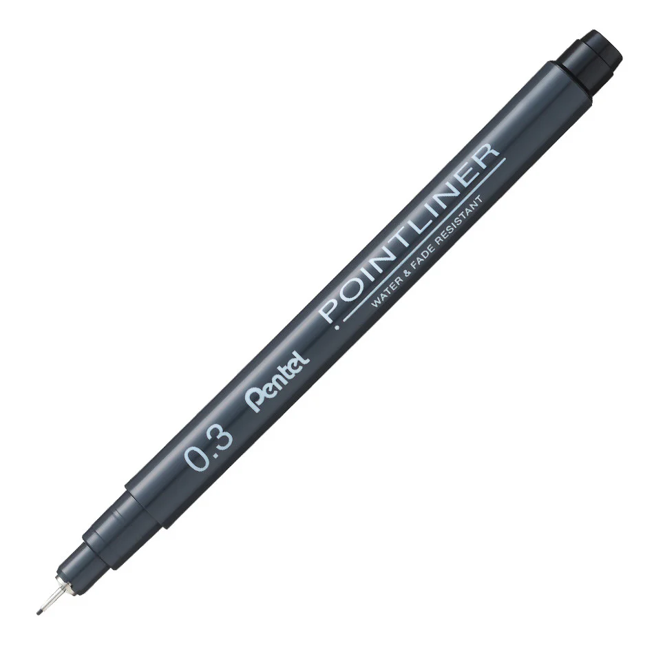 Pentel Pointliner Pen Black - Image 3