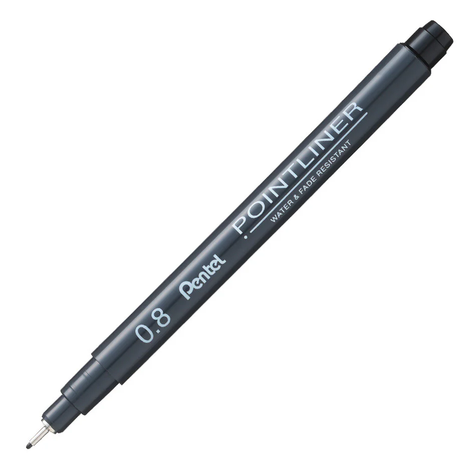 Pentel Pointliner Pen Black - Image 5